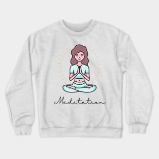 Meditation girl Crewneck Sweatshirt